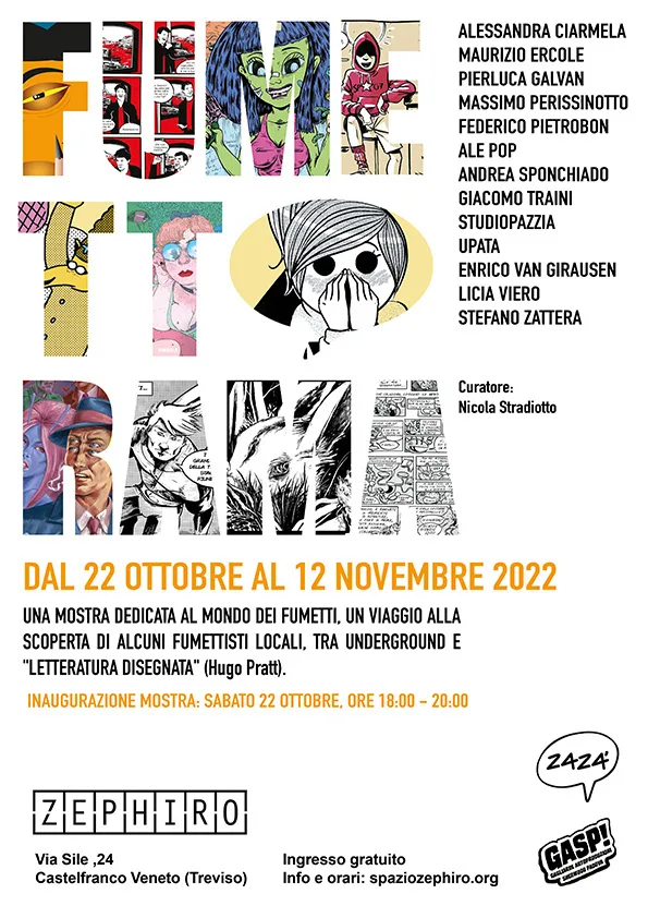 copertina Mostra dedicata ai fumetti