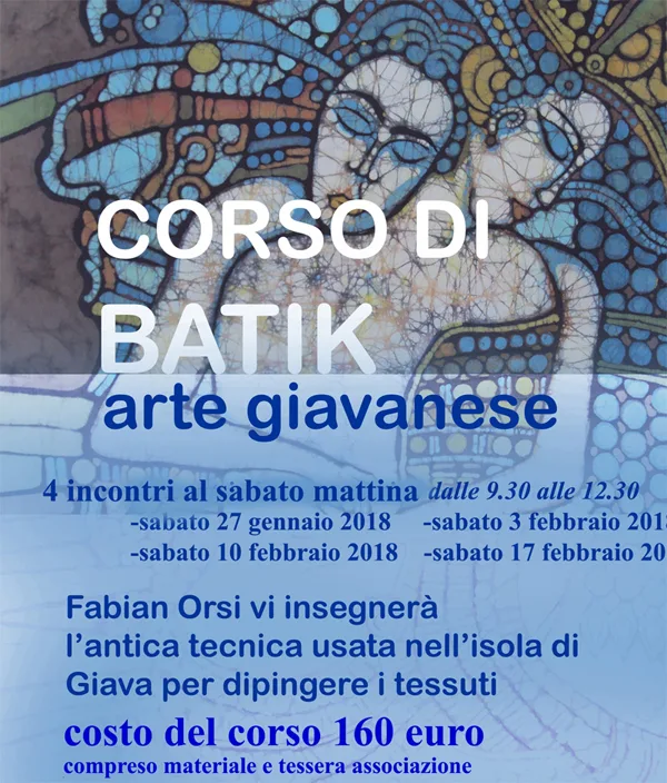 copertina Corso di  pittura "BATIK"